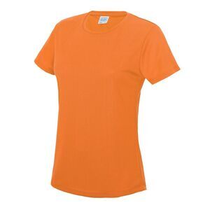 Just Cool Womens/Ladies Sports Plain T-Shirt / Electric Orange